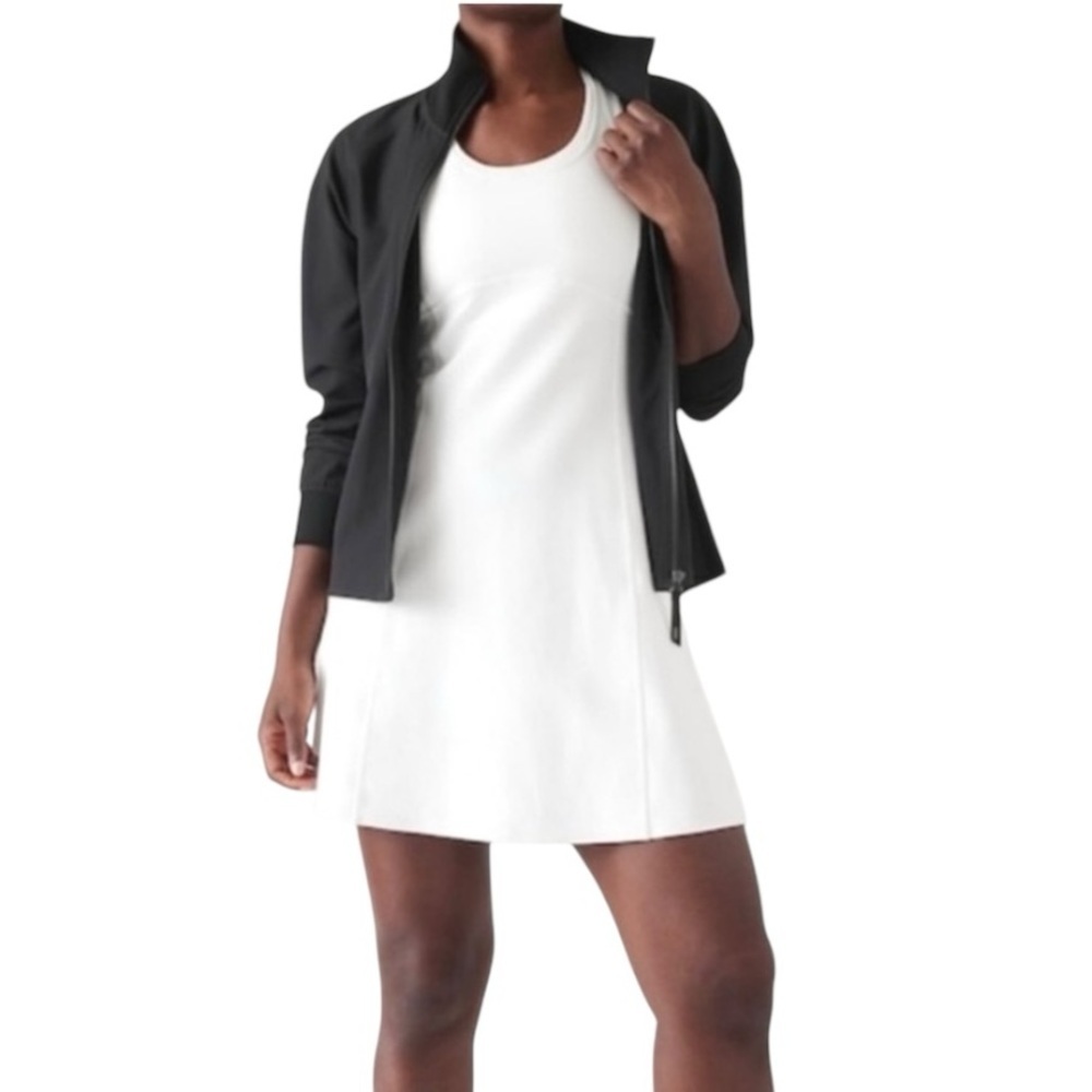 Athleta Levitate White Athletic Sports Racerback Tennis Pickleball Dress Women L - Picture 4 of 11